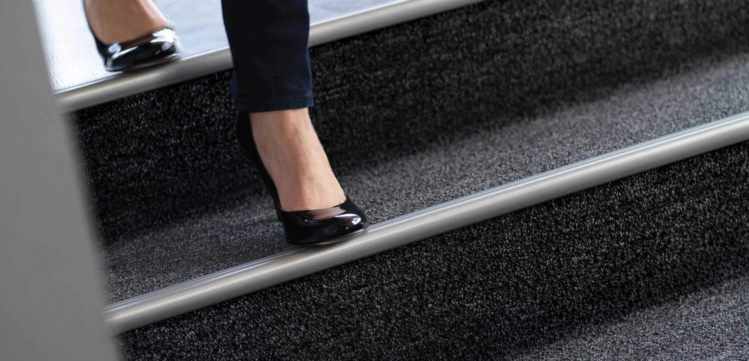 Anti Slip Aluminium Stair Nosings For Carpet Tiles Vinyl That Carpet Tile Company Ltd