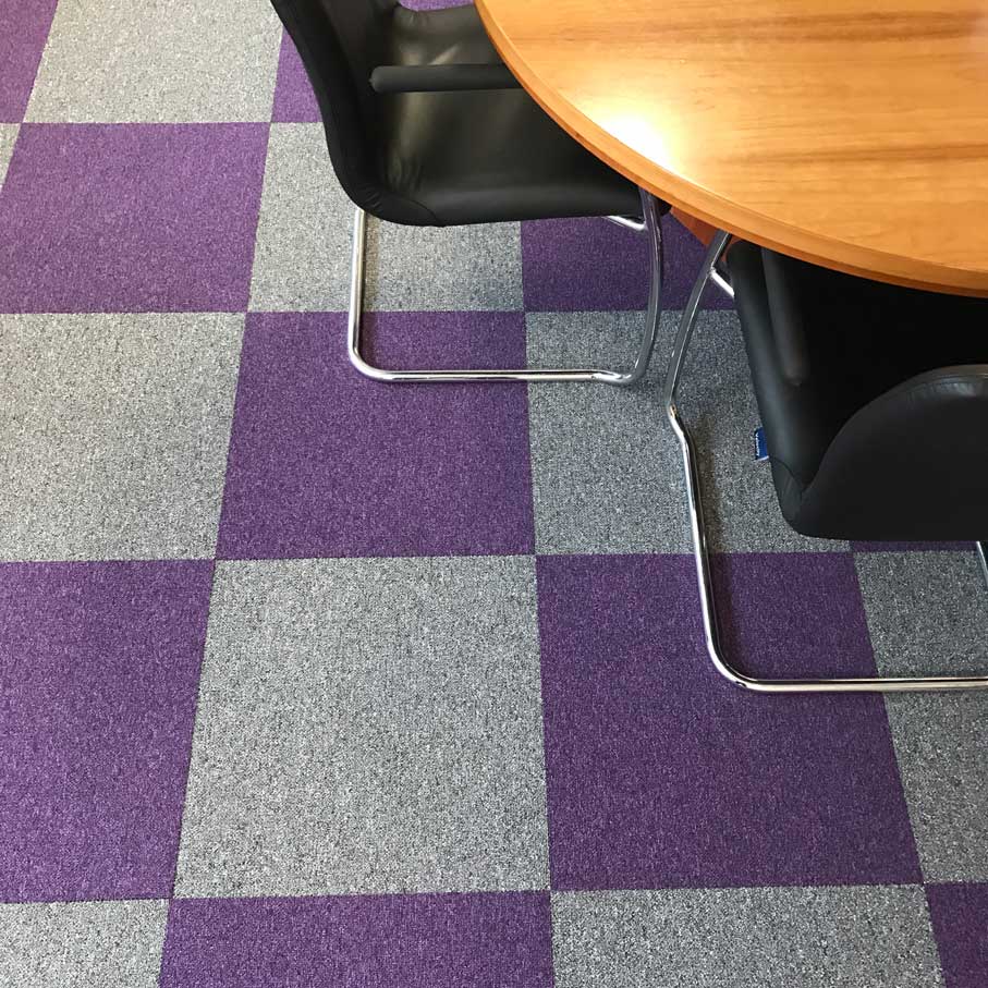 Europa Loop Pile Carpet Tiles Like, Purple Carpet Tiles